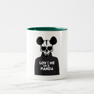 Tasse 2 Couleurs panda tete de mort crane hipster sweatshirt love m