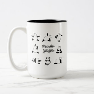 Tasse 2 Couleurs PANDA YOGA, Animaux yoga, ours de Panda