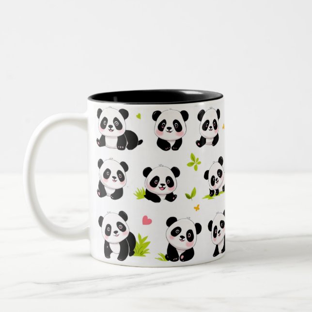 Tasse 2 Couleurs Pandas Conception sur (Gauche)