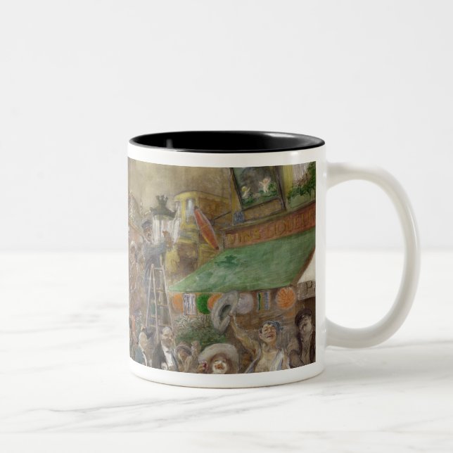 Tasse 2 Couleurs Panneau décoratif dépeignant Paris (Droit)