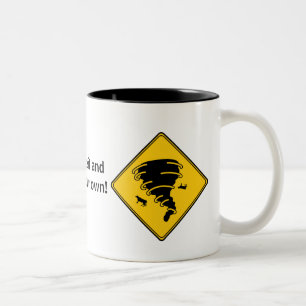 Tasse 2 Couleurs Panneau routier - Tornado