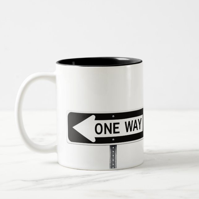 Tasse 2 Couleurs Panneau sens unique (Gauche)