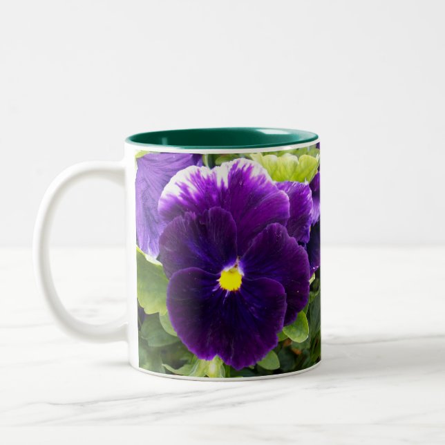 Tasse 2 Couleurs Pansy violet profond, (Gauche)