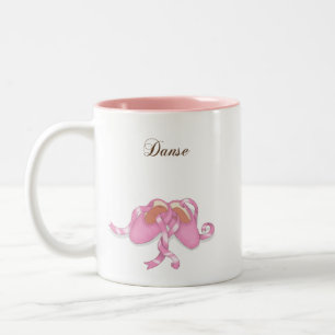 Tasse 2 Couleurs Pantoufles de ballet de "Danse"