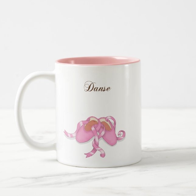 Tasse 2 Couleurs Pantoufles de ballet de "Danse" (Gauche)