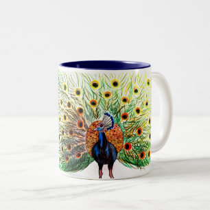 Tasse 2 Couleurs Paon