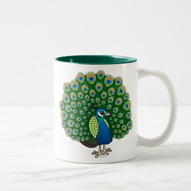 Tasse 2 Couleurs Paon indien (Droit)