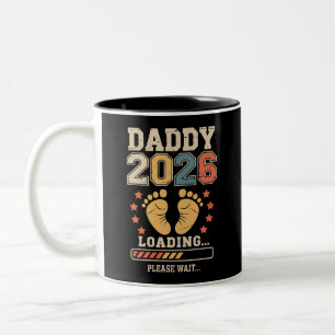 Tasse 2 Couleurs Papa 2026 Chargement Annonce de bébé futur papa