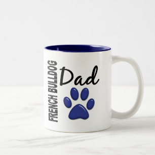 Tasse 2 Couleurs Papa 2 de bouledogue français