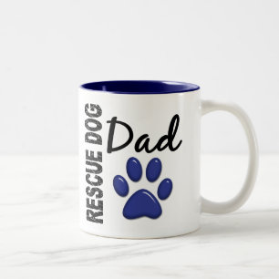 Tasse 2 Couleurs Papa 2 de chien de délivrance