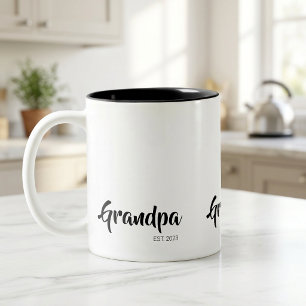 Tasse 2 Couleurs Papa a établi un cadeau simple pour grand-père
