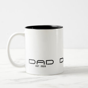 Tasse 2 Couleurs Papa a établi un nouveau cadeau pour papa