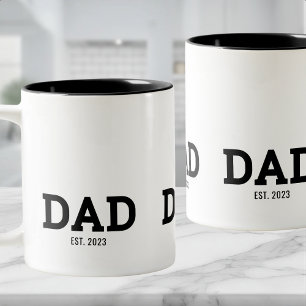Tasse 2 Couleurs Papa a établi un nouveau cadeau pour papa
