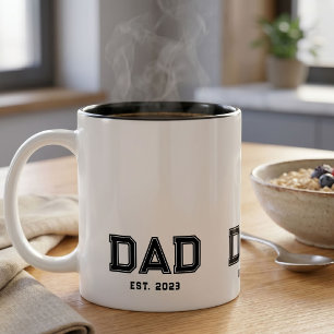 Tasse 2 Couleurs Papa a établi un nouveau cadeau pour papa