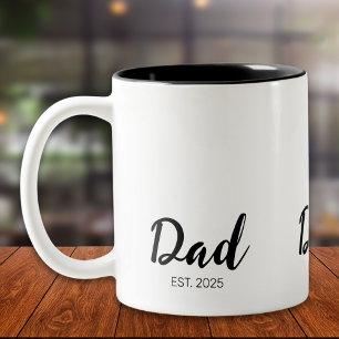 Tasse 2 Couleurs Papa a établi un nouveau cadeau pour papa