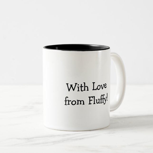 Tasse 2 Couleurs Papa Chat Personnalisé (Devant droit)