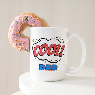 Tasse 2 Couleurs Papa cool vintage drôle bande dessinée pop art des