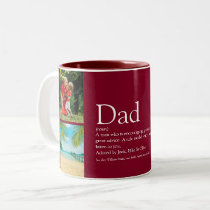 Tasse 2 Couleurs Papa Daddy Father Définition 4 Photo Bordeaux