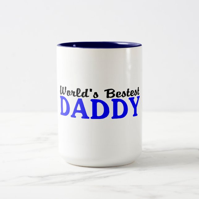 Tasse 2 Couleurs Papa de Bestest des mondes (Centre)