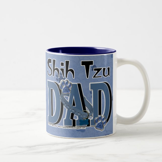Tasse 2 Couleurs PAPA de Shih Tzu (Droit)
