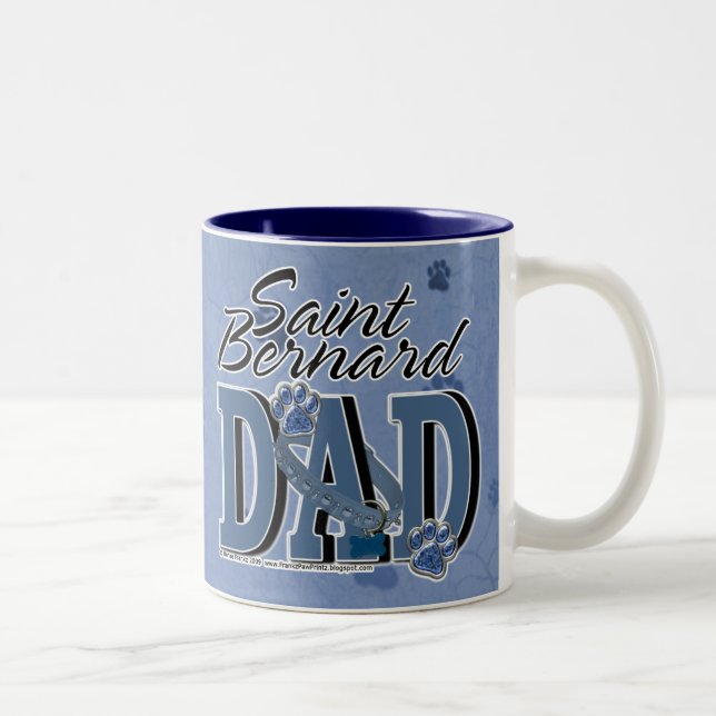 Tasse 2 Couleurs PAPA de St Bernard (Droit)