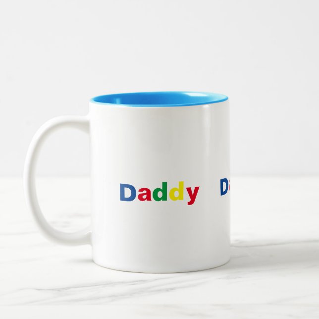 Tasse 2 Couleurs Papa de style moderne (Gauche)