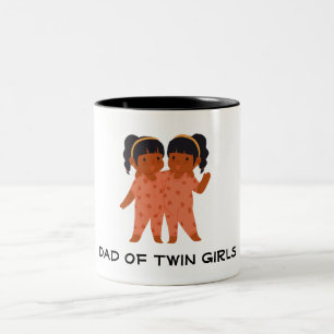 Tasse 2 Couleurs Papa de Twin Girls