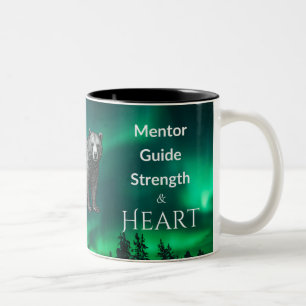 Tasse 2 Couleurs Papa est un guide de mentor Force & Cœur Ours Auro