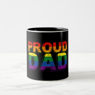 Tasse 2 Couleurs Papa fier parent LGBT Papa de la fierté gay