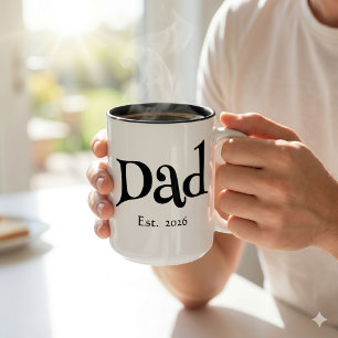 Tasse 2 Couleurs Papa Fun Gras Simple Papa Établis Nouveau Papa