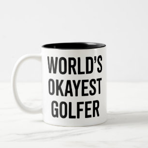 Tasse 2 Couleurs Papa golfeur le plus moyen du monde Fête des pères