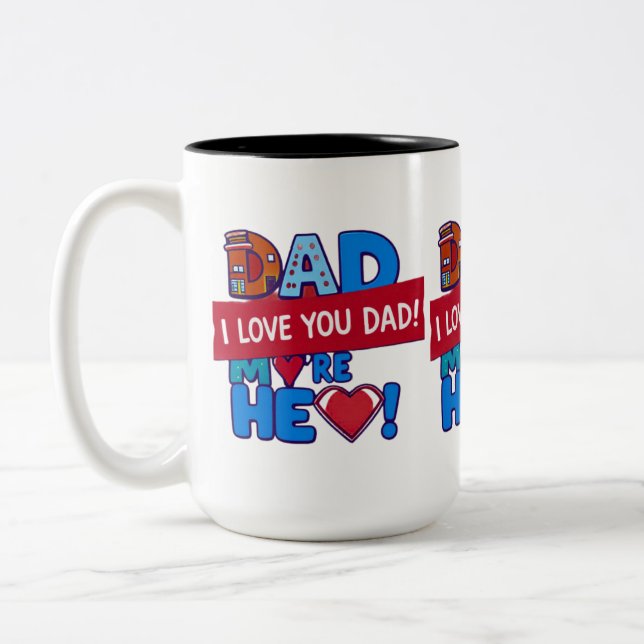 Tasse 2 Couleurs Papa, je t'aime (Gauche)