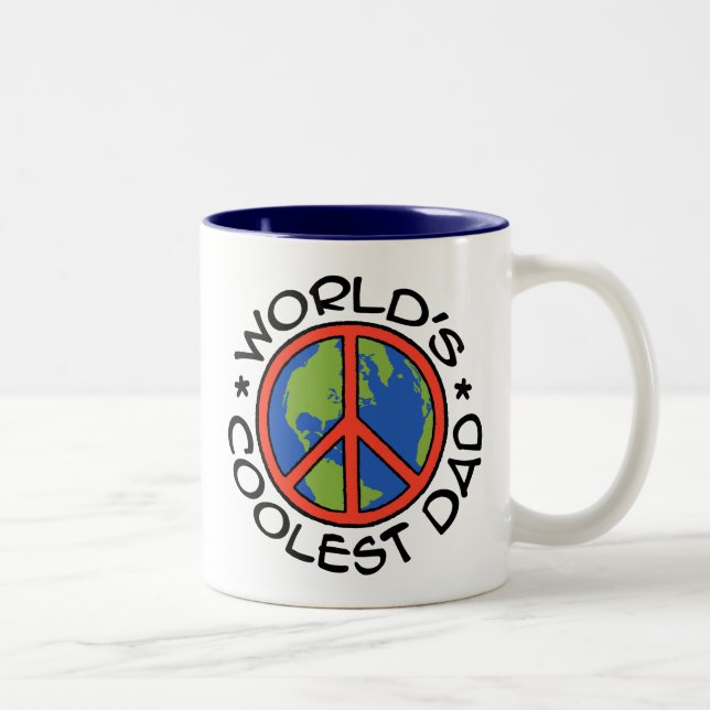 Tasse 2 Couleurs Papa le plus froid du monde (Droit)