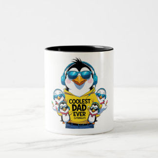 Tasse 2 Couleurs Papa le plus froid jamais - Pingouin