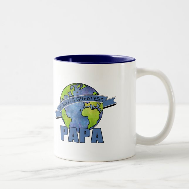 Tasse 2 Couleurs Papa le plus génial du monde (Droit)