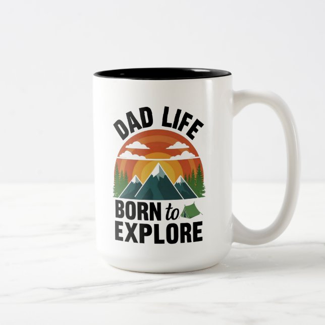 Tasse 2 Couleurs Papa Life Est Né Pour Explorer (Droit)