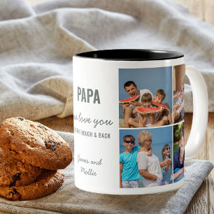 Tasse 2 Couleurs Papa Love You jusqu'à la difficulté et retour Coll