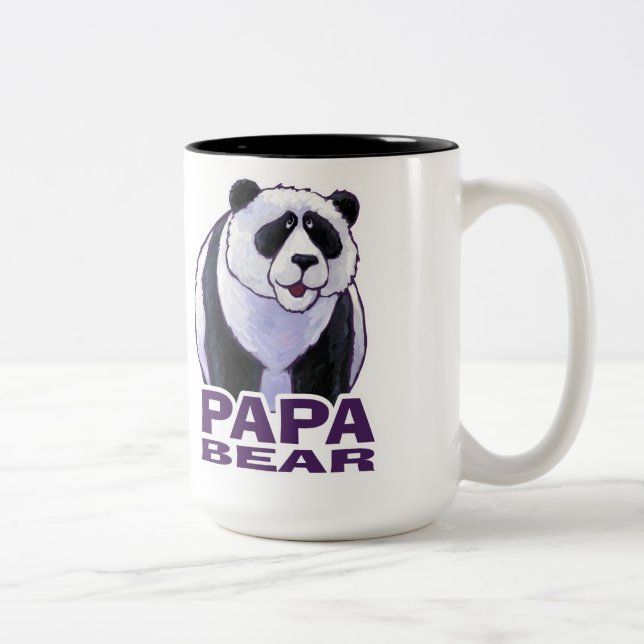 Tasse 2 Couleurs Papa Panda Bear (Droit)