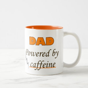 Tasse 2 Couleurs Papa Powered by caffeine