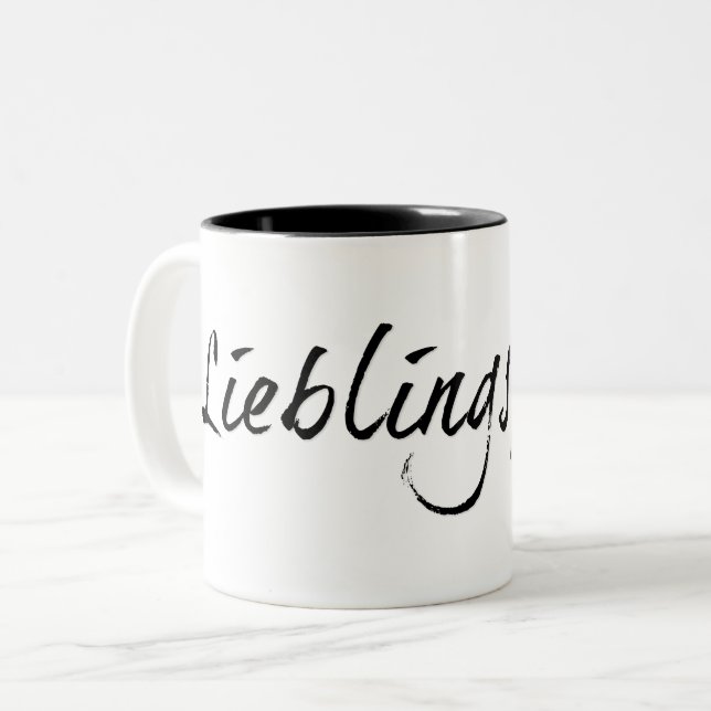 Tasse 2 Couleurs Papa préféré - écriture noire 00001 (Devant gauche)