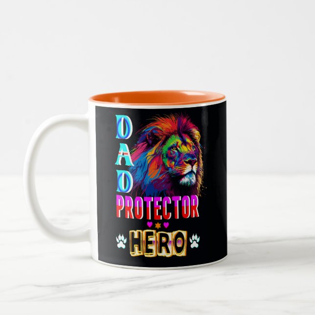 Tasse 2 Couleurs Papa Protector Hero (Gauche)