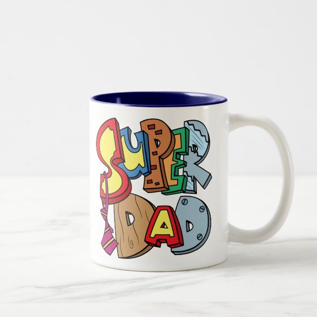 Tasse 2 Couleurs Papa superbe (Droit)