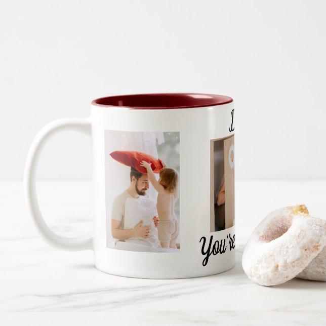 Tasse 2 Couleurs Papa, tu es mon héros (Avec donut)
