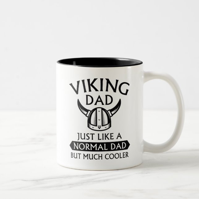 Tasse 2 Couleurs Papa Viking (Droit)