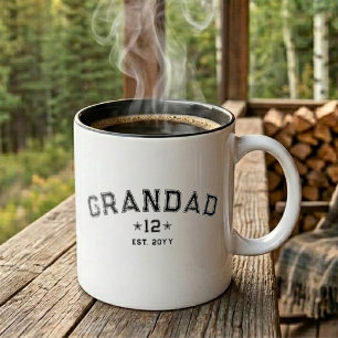 Tasse 2 Couleurs Papapa Est Année Noir Blanc Total Grands Héritage