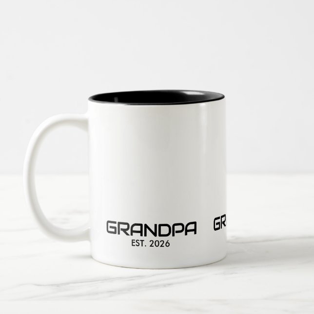 Tasse 2 Couleurs Papi a établi un nouveau cadeau pour papy (Gauche)