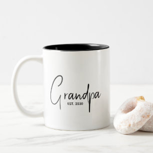 Tasse 2 Couleurs Papi a fondé un nouveau cadeau pour papi