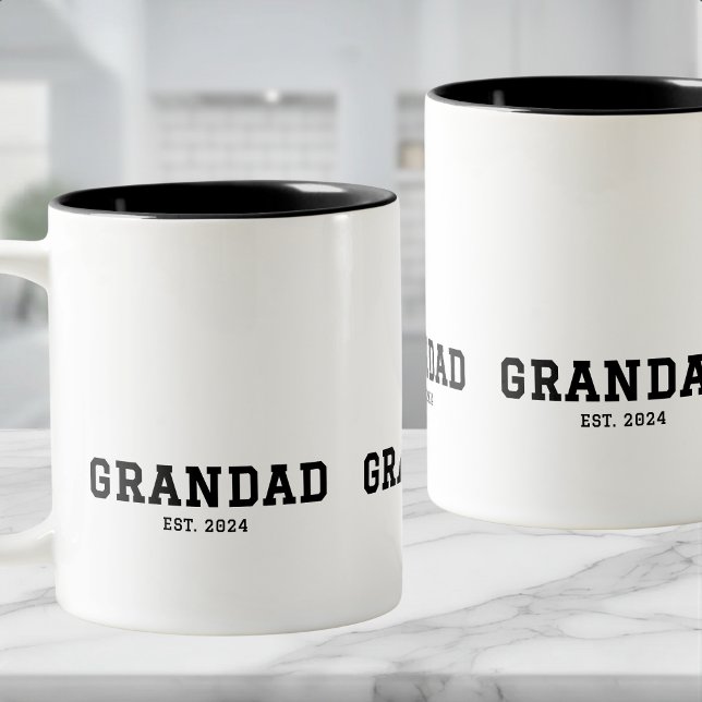 Tasse 2 Couleurs Papi Est Nouveau Cadeau Pour Papi (Créateur téléchargé)