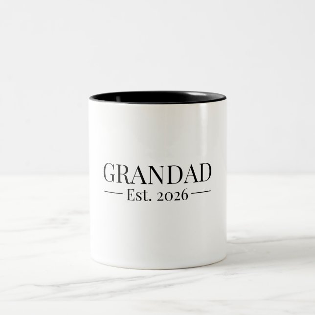 Tasse 2 Couleurs Papi établi 2026 (Centre)