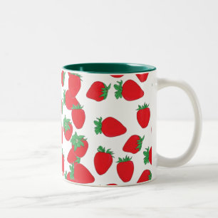 Tasse 2 Couleurs Papier peint de fraise